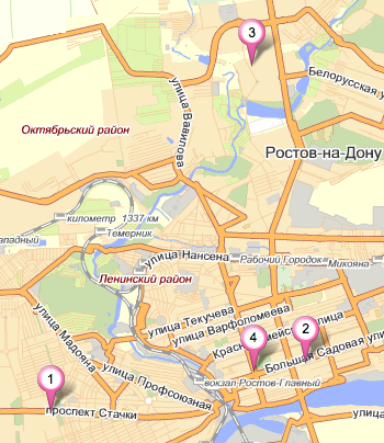 Салон лазерной эпиляции Клеопатра. г. Ростов-на-Дону. Схема проезда.